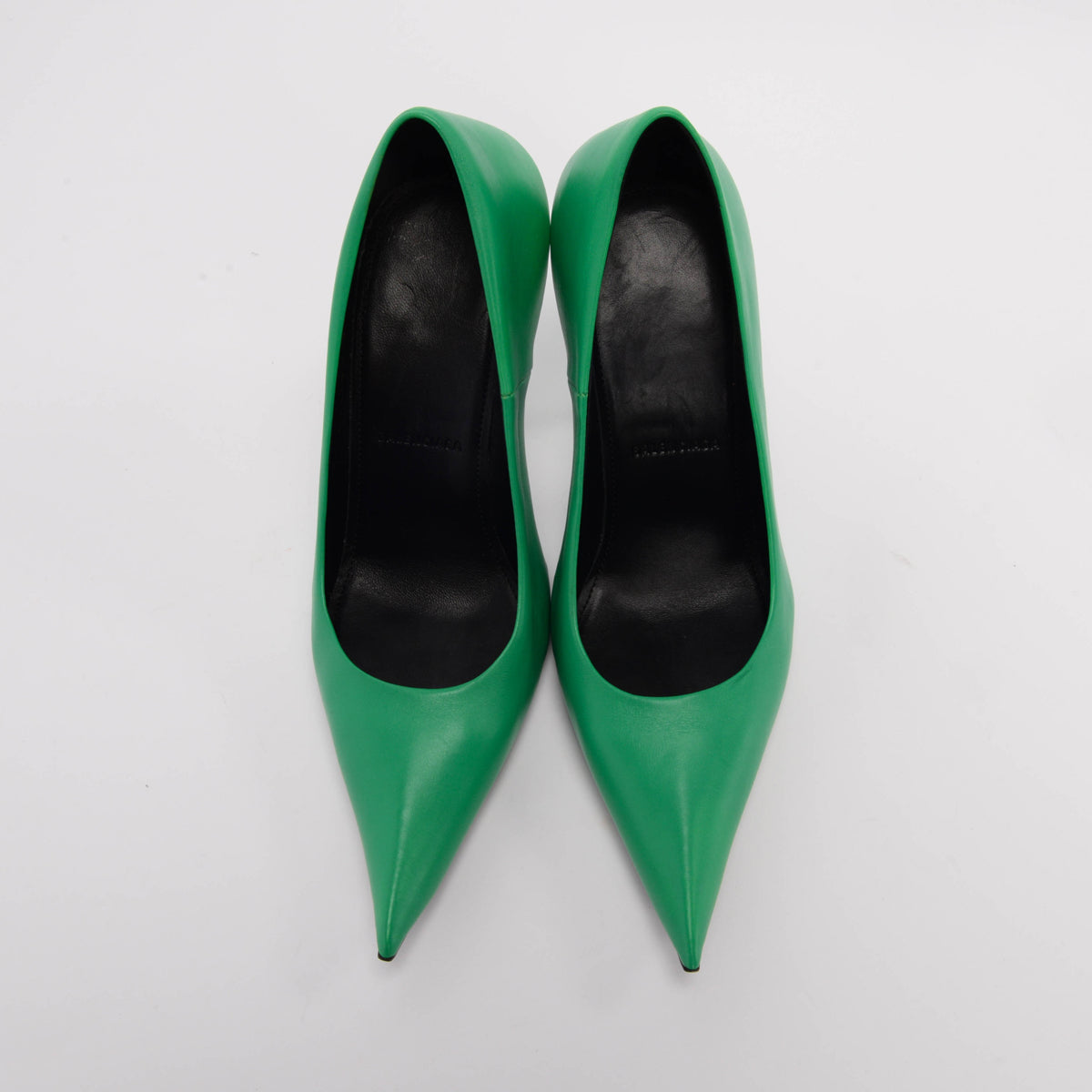 Balenciaga Green Shiny Calfskin Essex Pumps 37
