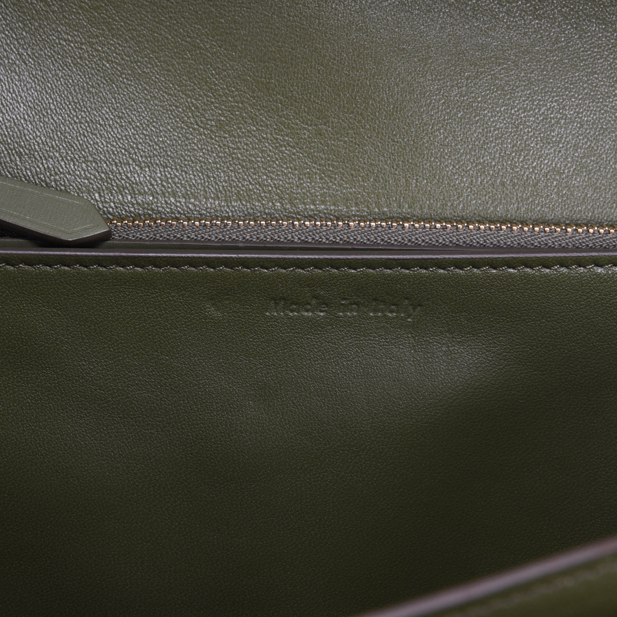 Celine Khaki Box Calf Classic Box Bag