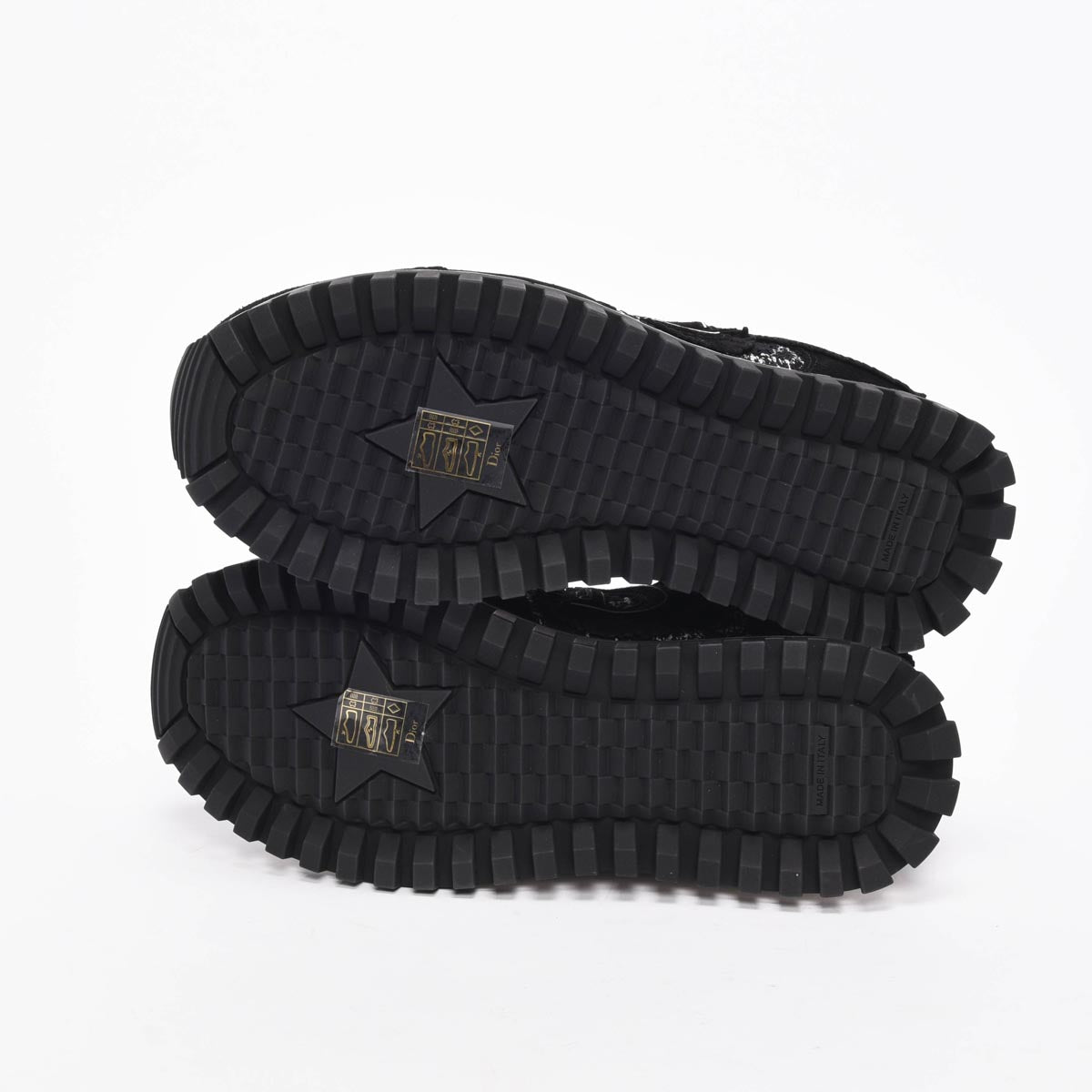 Dior Black Suede & Tweed C'est Dior Sneakers 38