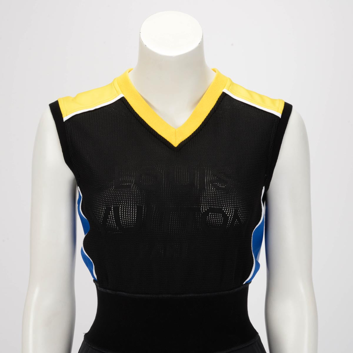 Louis Vuitton Black Knit Colourblock Mini Dress S