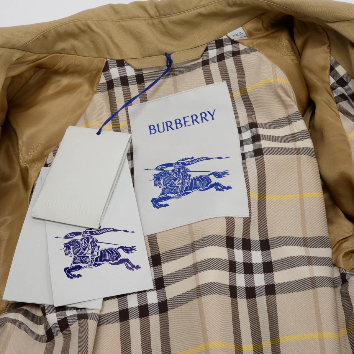 Burberry Beige Cotton Long Castleford Trench Coat UK 2