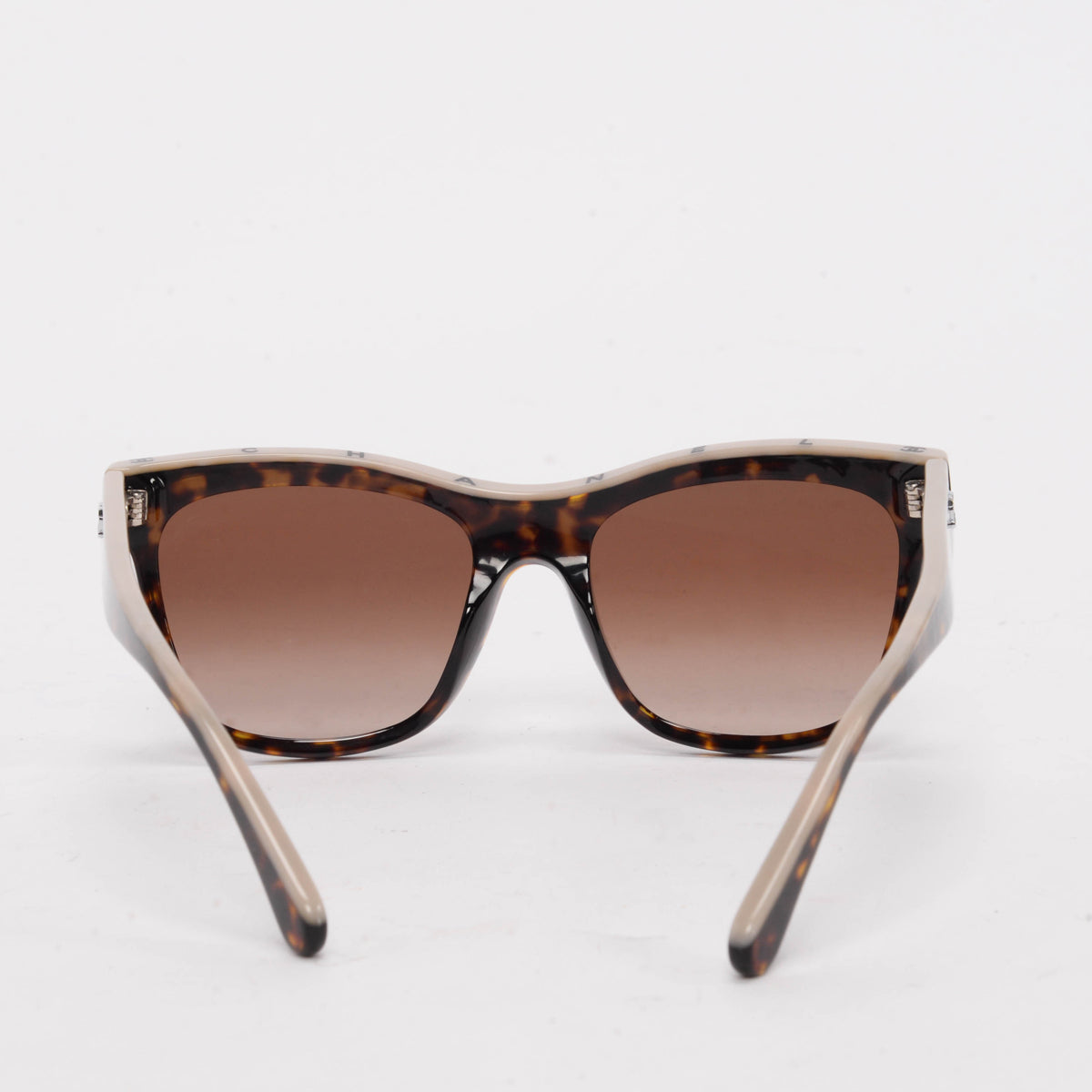 Chanel Havana Logo Shield Sunglasses