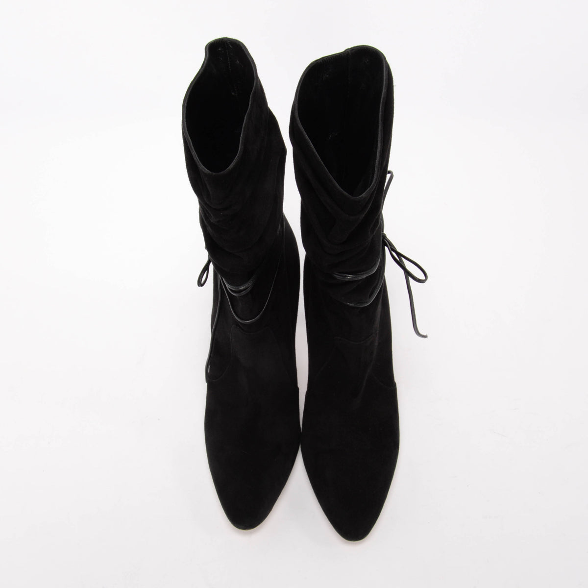 Manolo Blahnik Black Suede Cavashipla Slouchy Boots 39.5