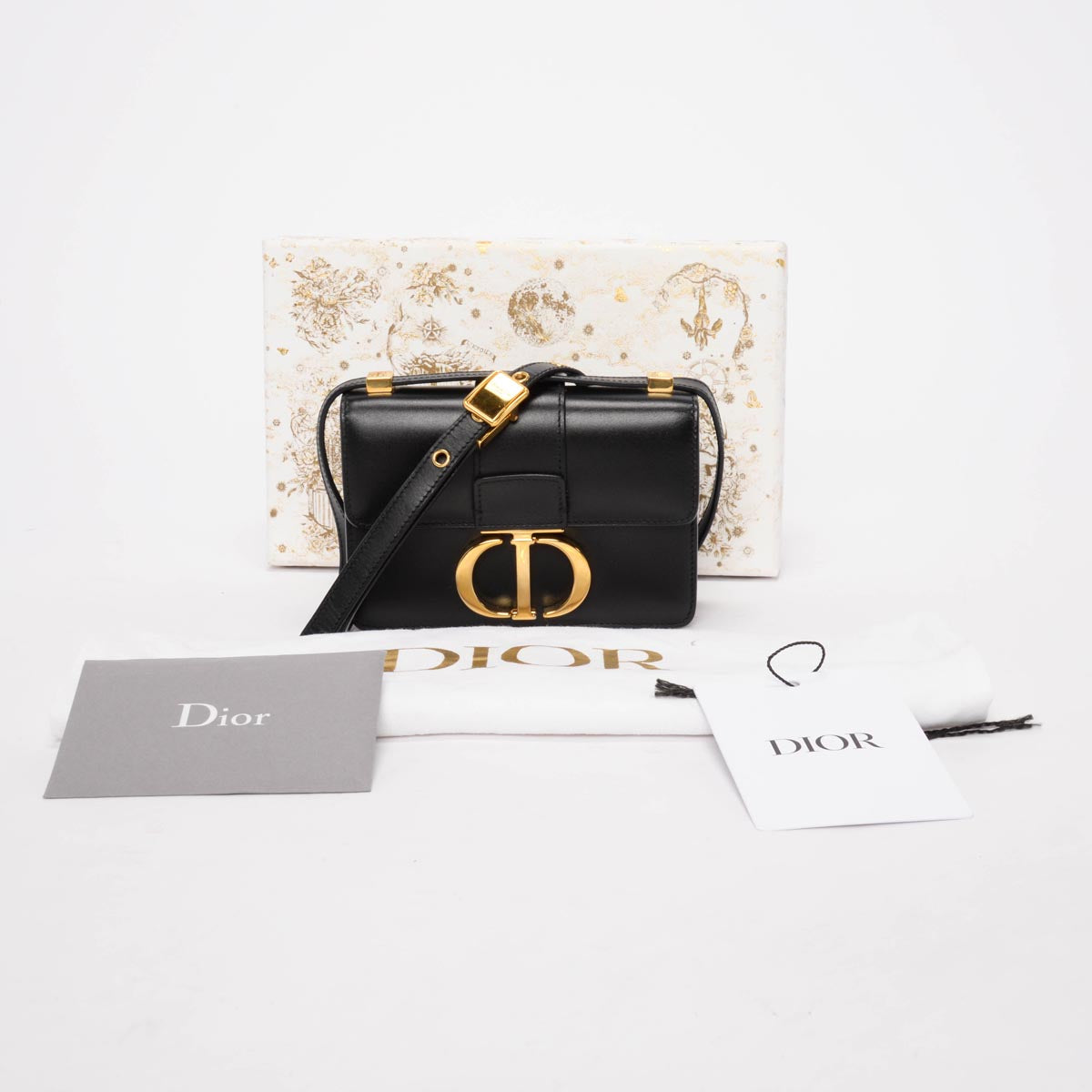 Dior Black Box Calf 30 Montaigne Micro Bag