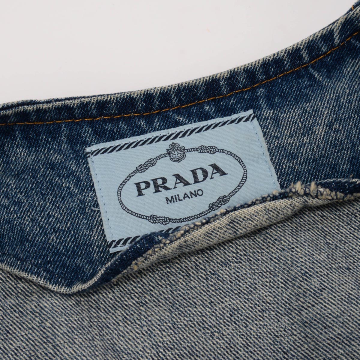 Prada Denim Vintage Wash Blouson Jacket IT 36
