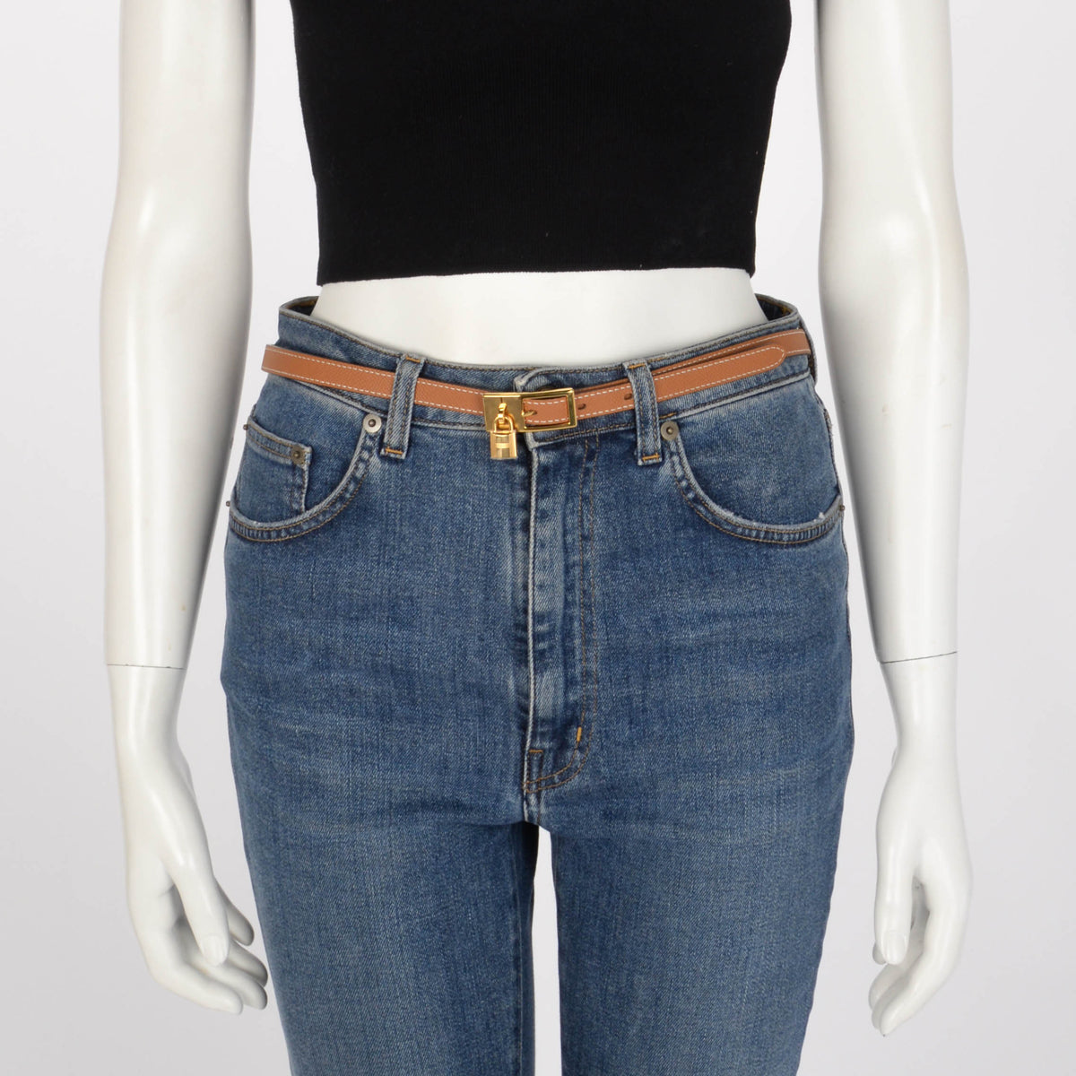 Hermes Black & Gold Epsom Lucky 15 Reversible Belt