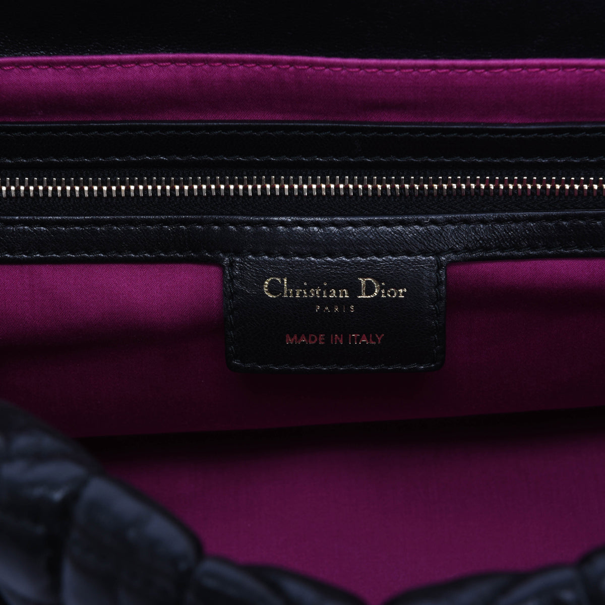 Dior Black Cannage Lambskin Milly La Foret Shoulder Bag