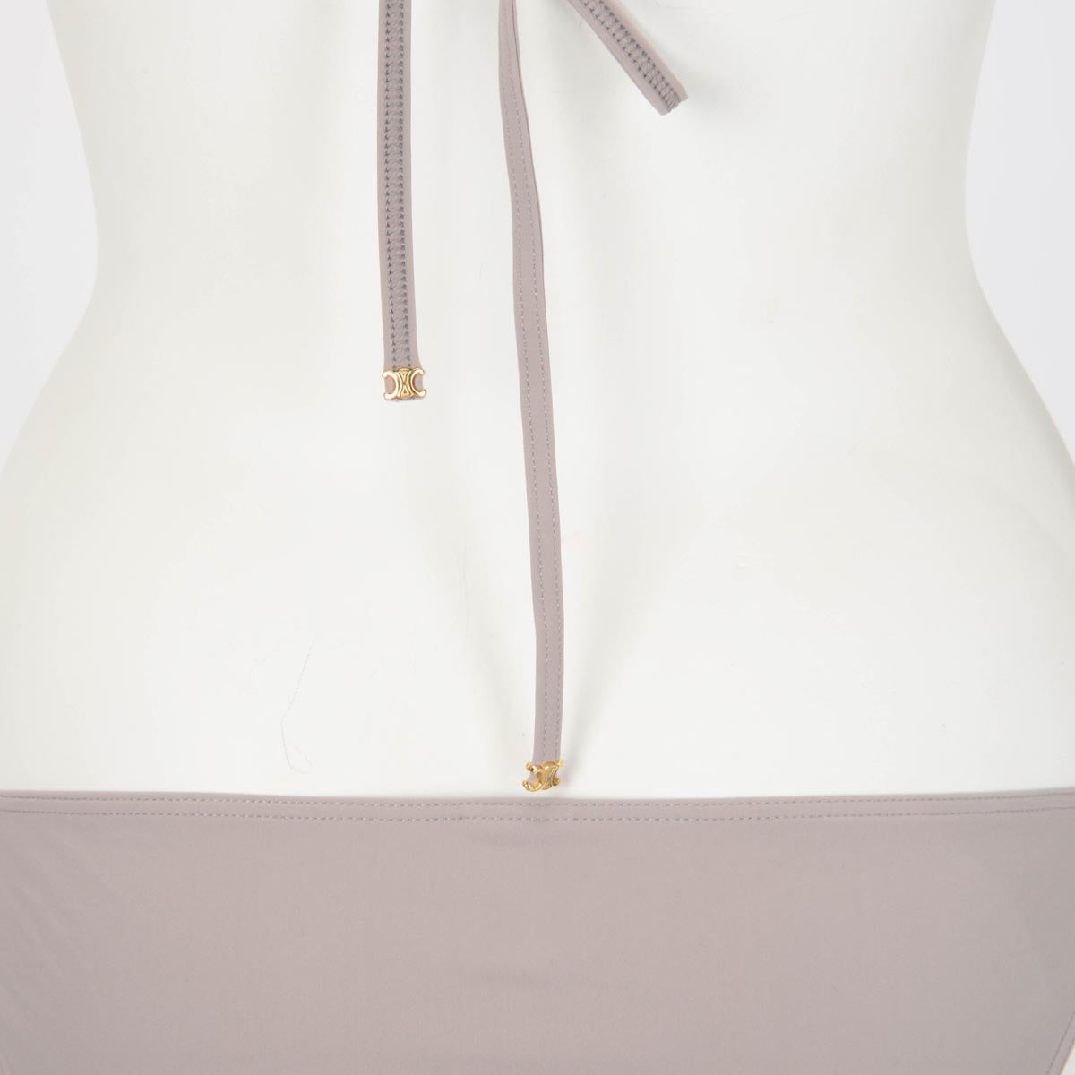 Celine Dusty Lilac Matte Jersey Logo Bikini Set