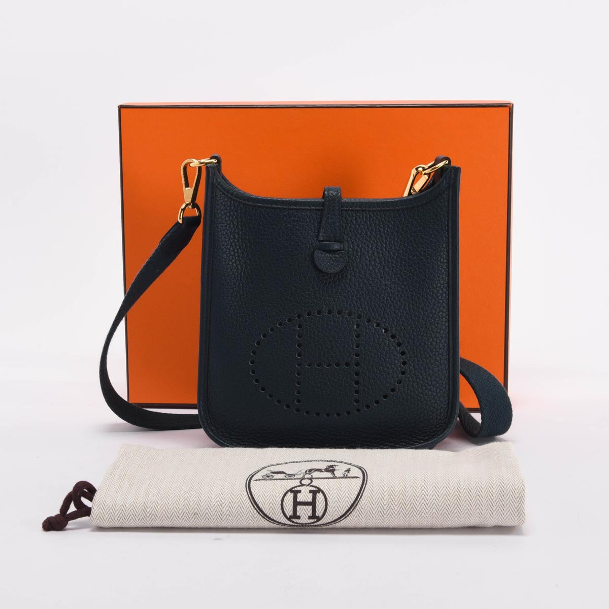 Hermes Vert Cypress Clemence Evelyne TPM Bag