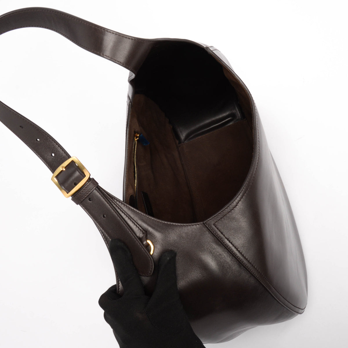 Bally Chocolate Leather Large Althea Hobo Bag