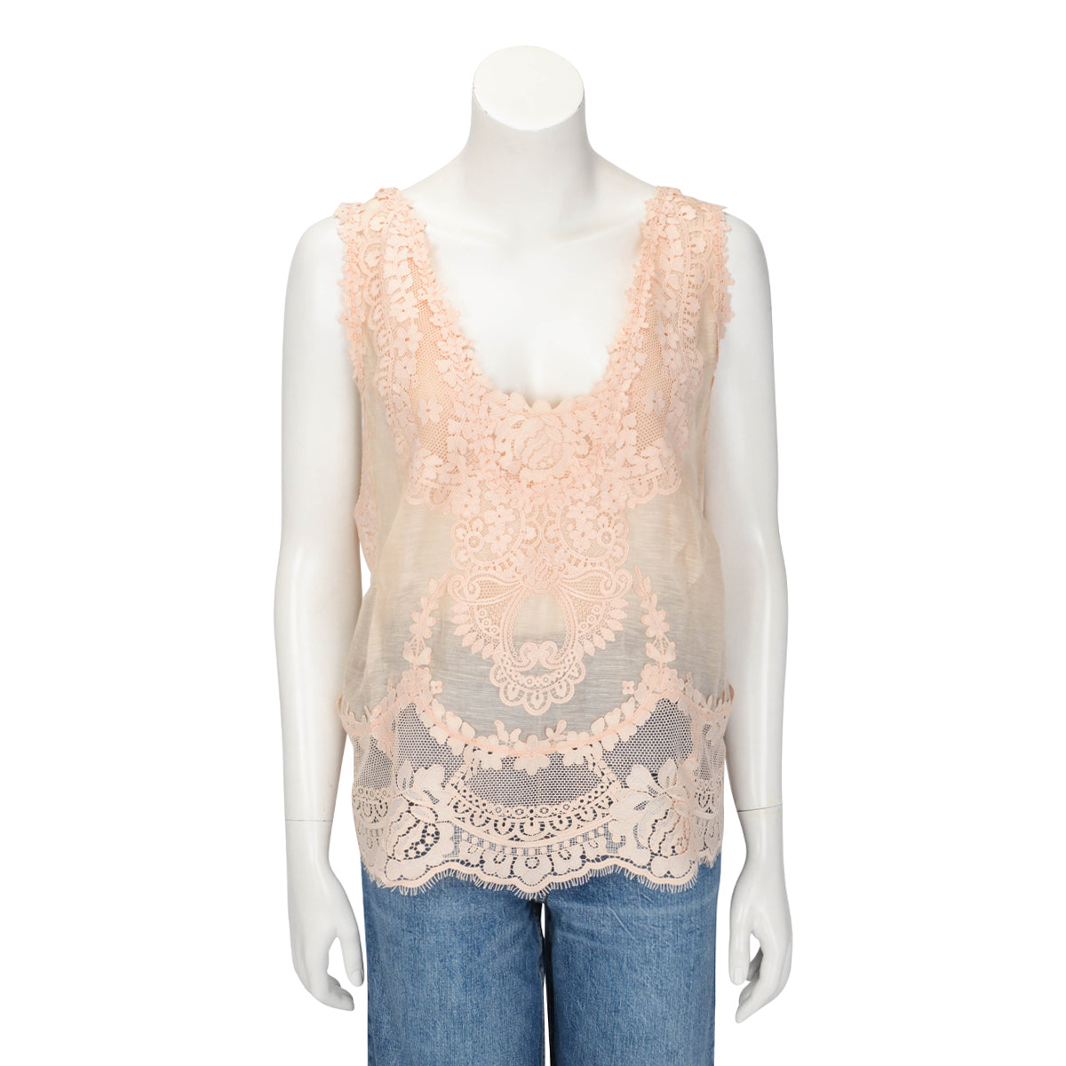 Zimmermann Peach Natura Lace Patch Top 4