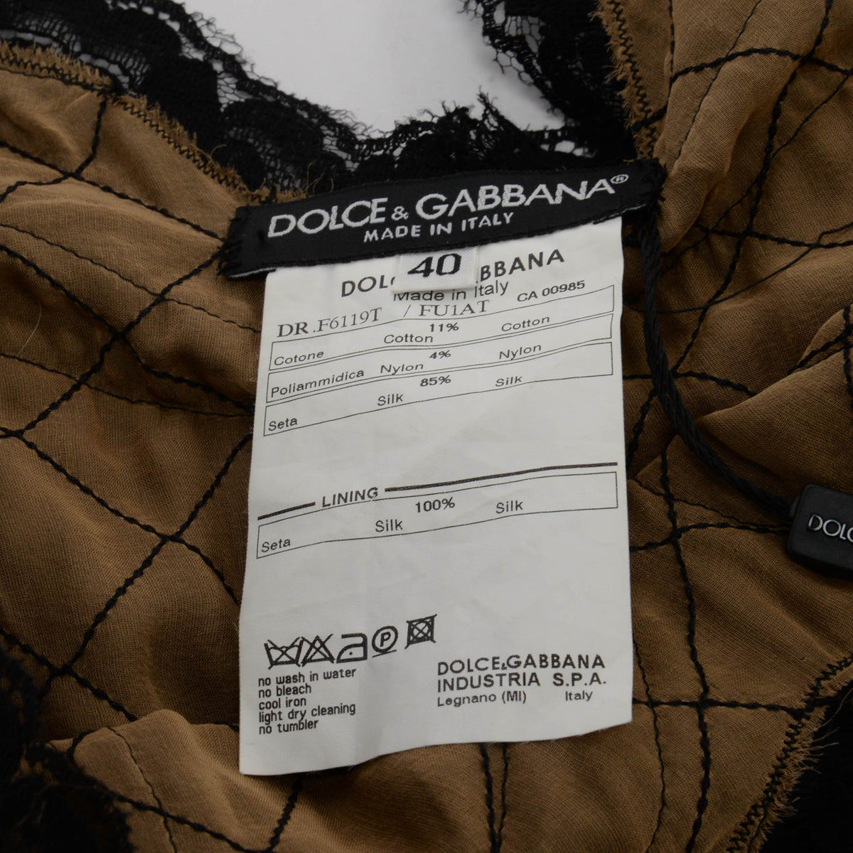 Dolce & Gabbana Black Lace Bow Waist-Detail Dress IT 40
