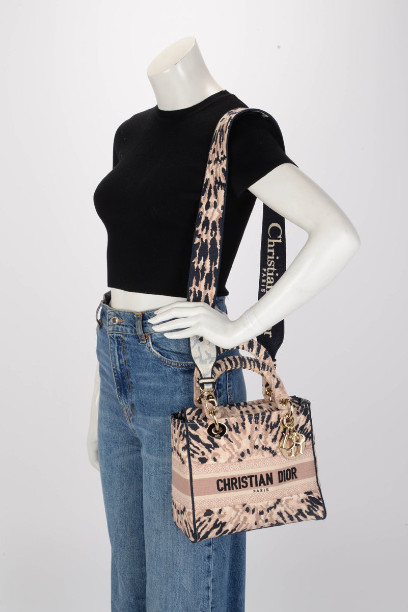 Dior Pink Tie Dye Canvas Medium Lady D-Lite Bag