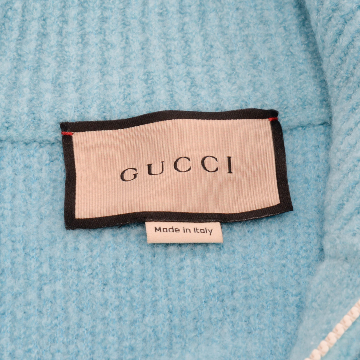 Gucci Blue Extrafine Wool Interlocking G Zip Jacket S