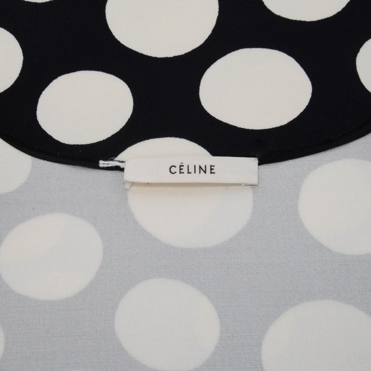 Celine Black & White Polka Dot Top FR 38