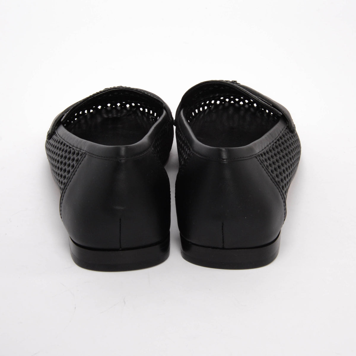 Louis Vuitton Black Perforated Calfskin Soho Flat Loafers 39