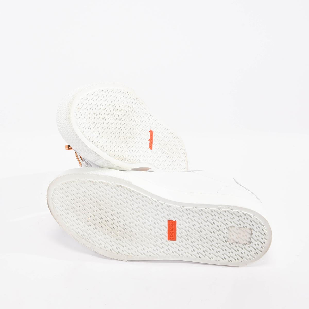 Hermes White Calfskin Day Sneakers 36.5