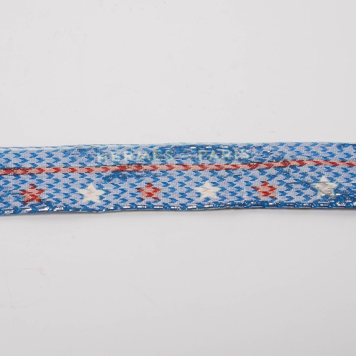 Hermes Blue Silk & Lurex Disco Coaching Twillon