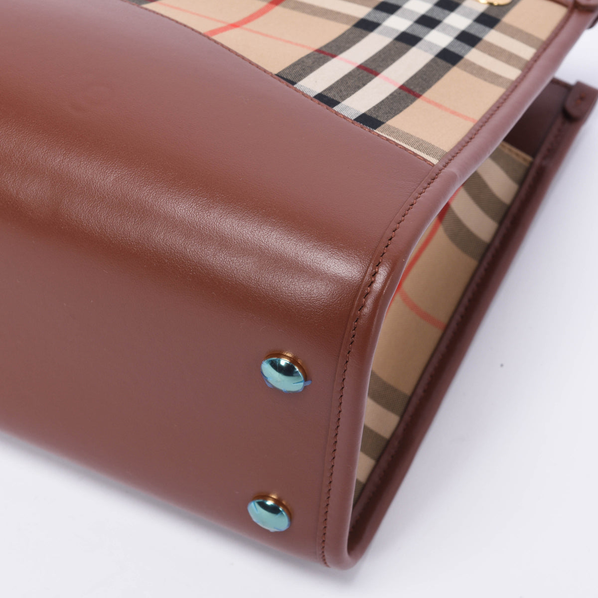 Burberry Tan Vintage Check Baby Title Tote