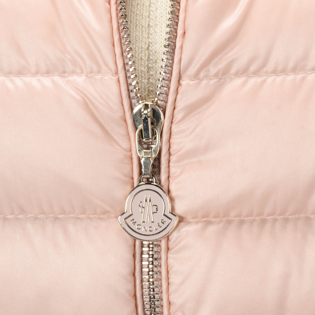 Moncler Pink Quilted Dorade Peplum-Hem Puffer Vest 1