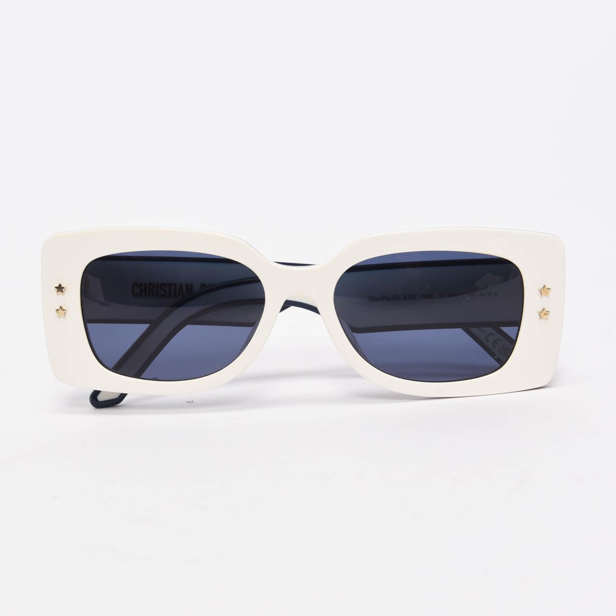 Dior White DiorPacific S1U Rectangular Sunglasses