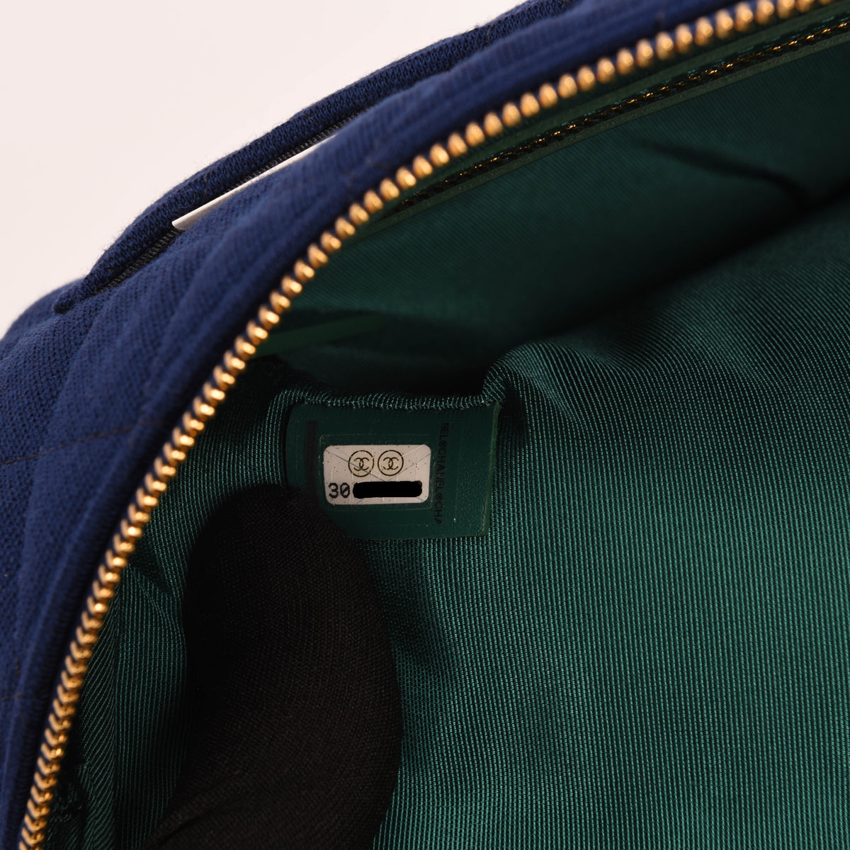 Chanel Cobalt Quilted Jersey Medium O-Case