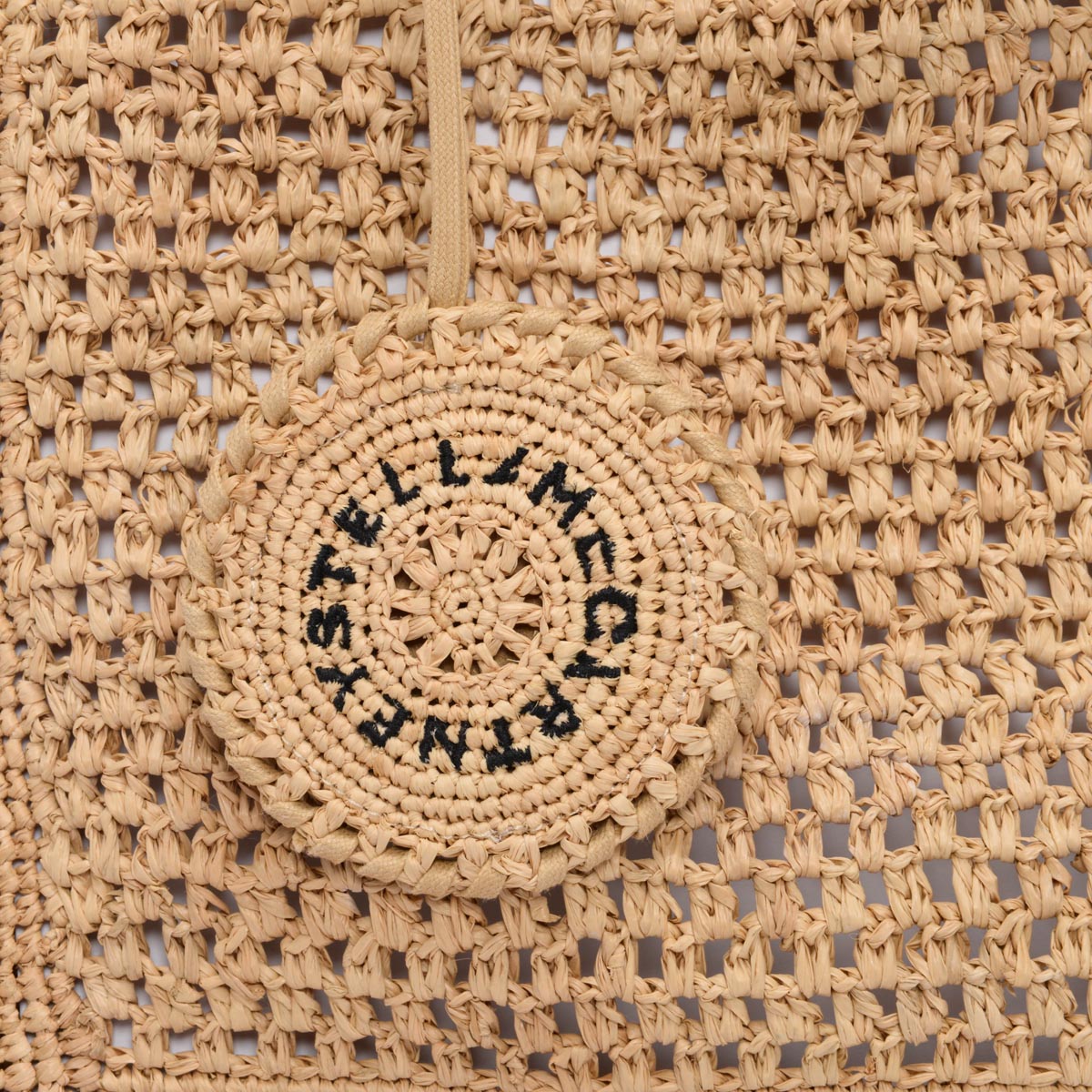 Stella McCartney Natural Crochet Raffia Small Falabella Tote