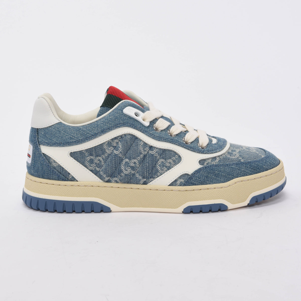 Gucci Blue Denim GG Re-Web Sneakers 37.5