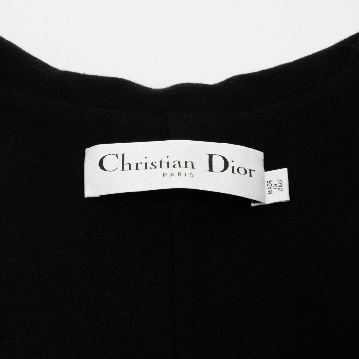 Dior Black Wool Sailor Collar Fitted Jacket FR 44