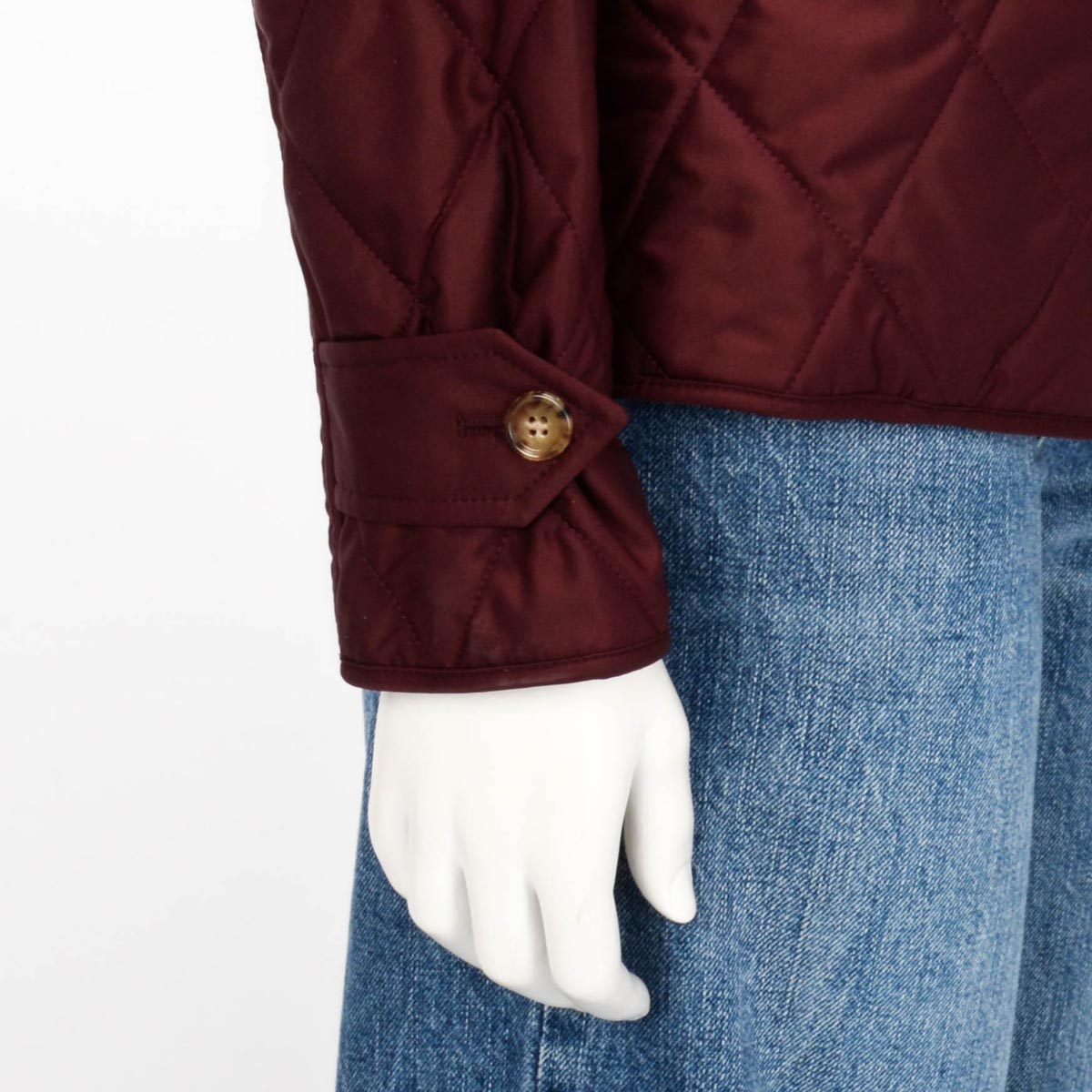 Burberry Burgundy Nylon Quilted Jacket