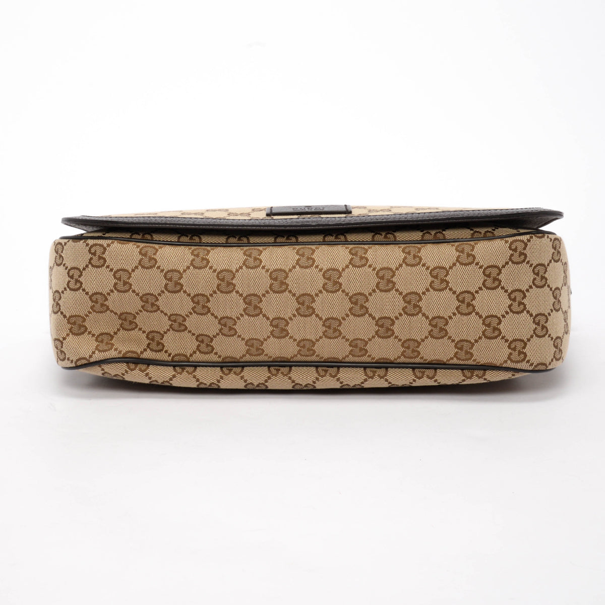 Gucci Beige GG Canvas Flap Messenger Cross Body Bag