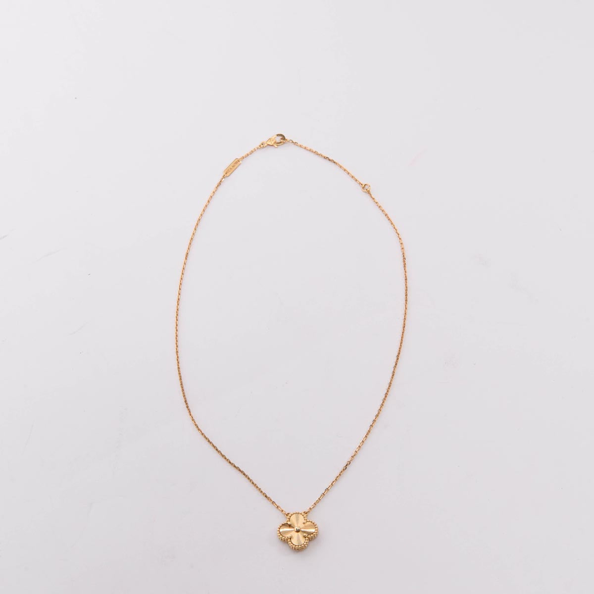 Van Cleef & Arpels 18k Yellow Gold Vintage Alhambra Necklace