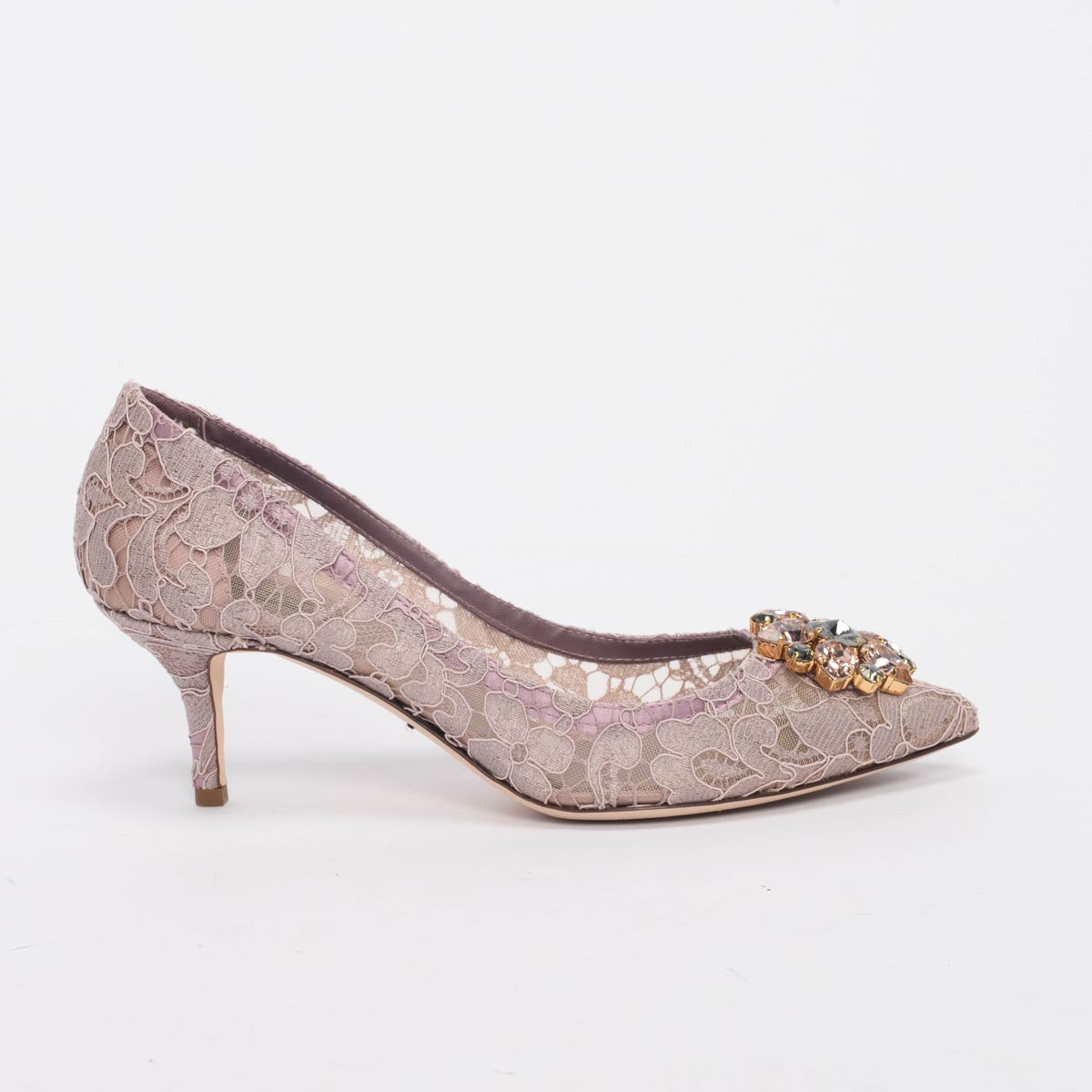 Dolce & Gabbana Blush Lace Bellucci Pumps 39