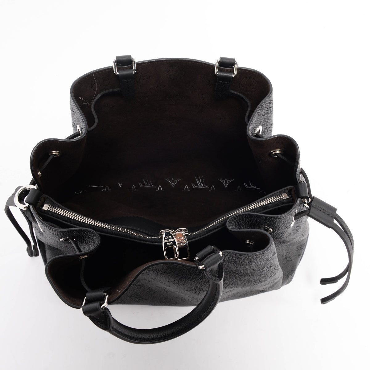 Louis Vuitton Black Mahina Calfskin Bella Tote
