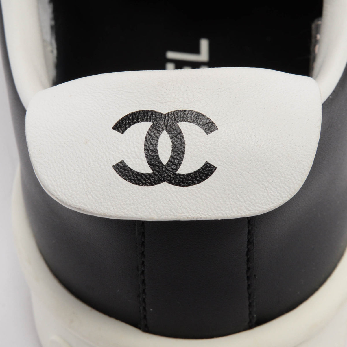 Chanel Black Calfskin Weekender Logo Sneakers 36