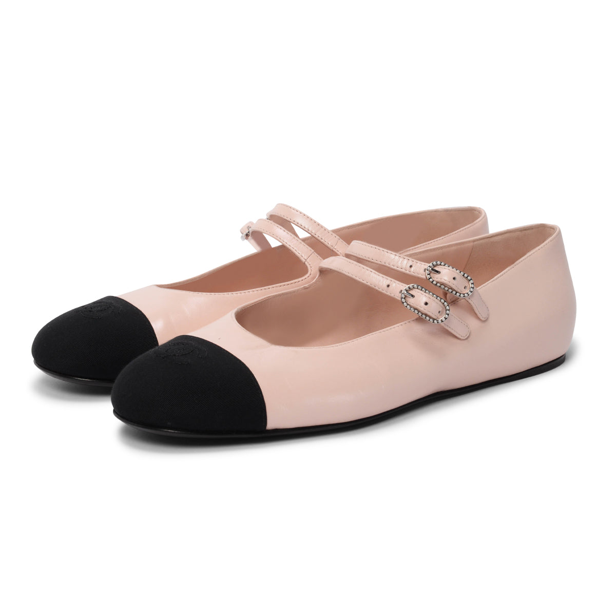 Chanel Pink Pearlescent Lambskin Mary Jane Flats 41