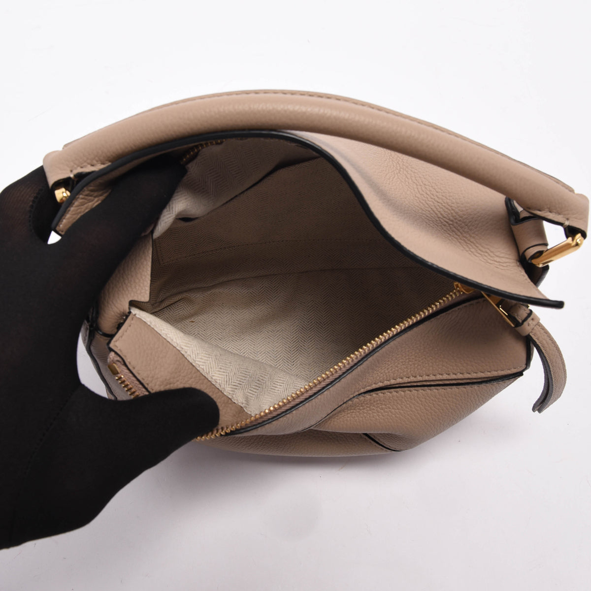 Loewe Sand Grained Calfskin Small Puzzle Bag