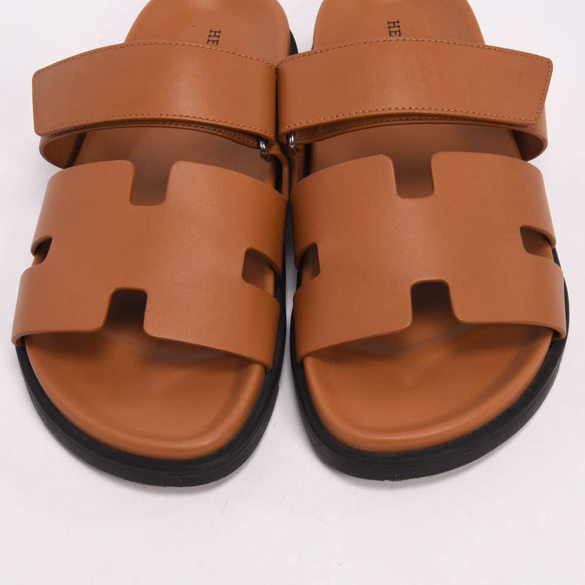 Hermes Naturel Calfskin Chypre Sandals 41