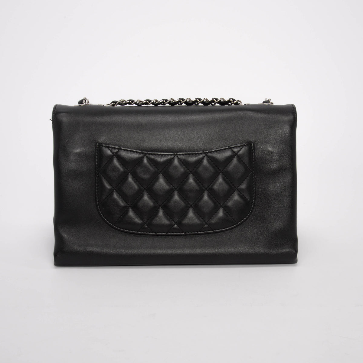 Chanel Black Lambskin Medium Tramezzo Bag