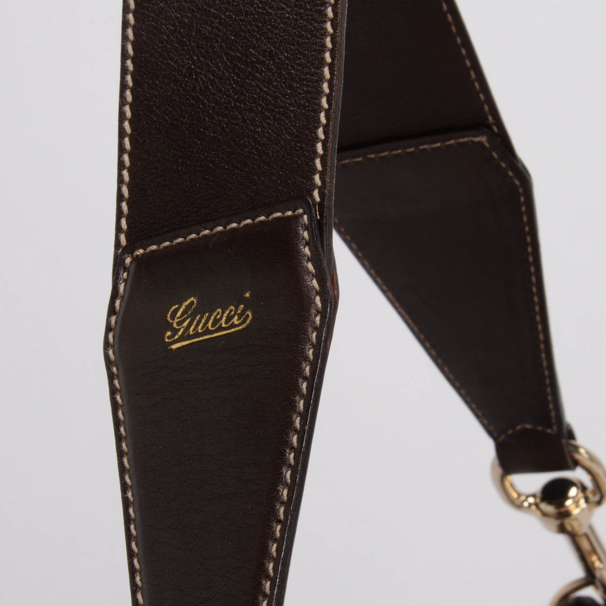 Gucci Brown Bamboo Horsebit Canvas Hobo Bag