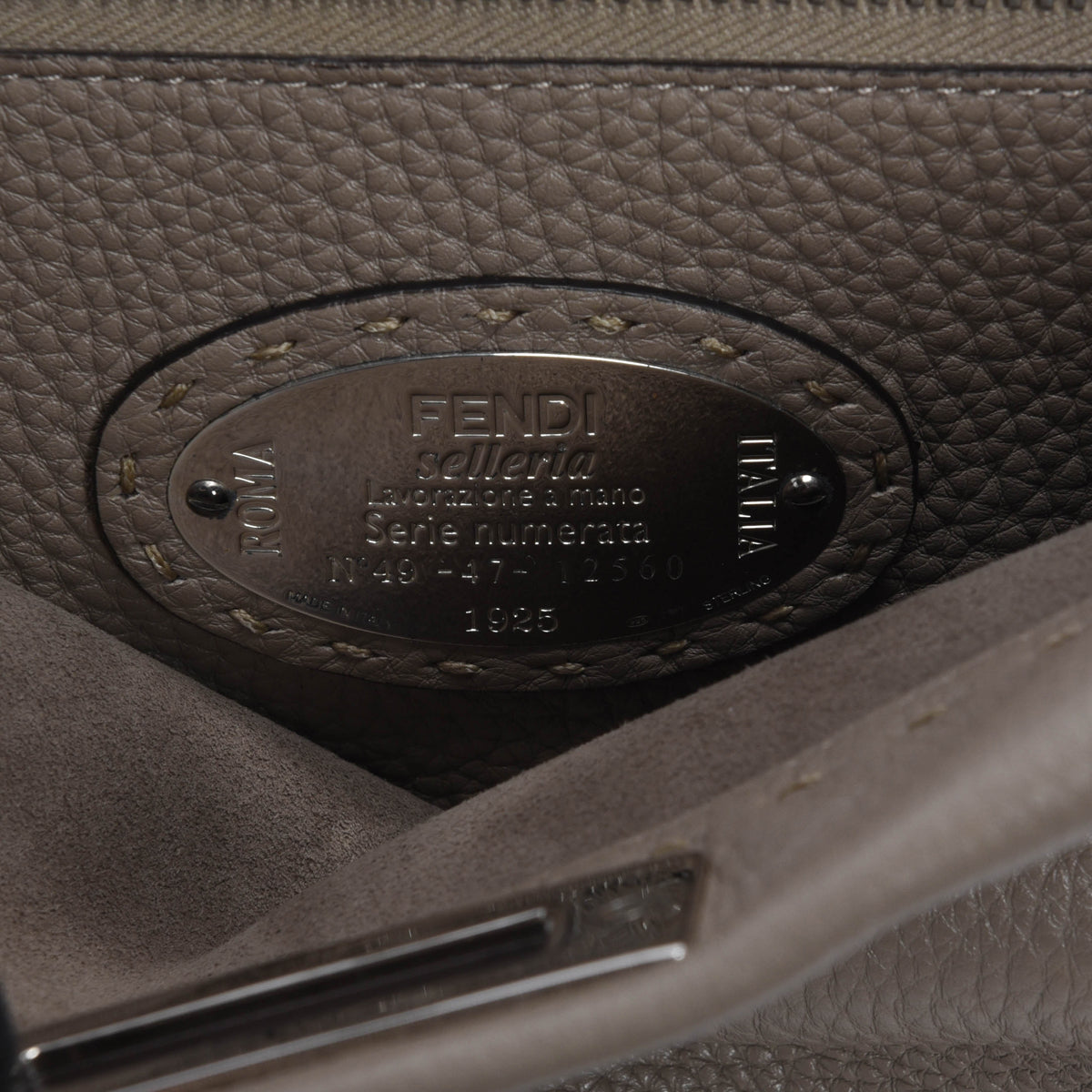 Fendi Beige Selleria Medium Peekaboo Bag