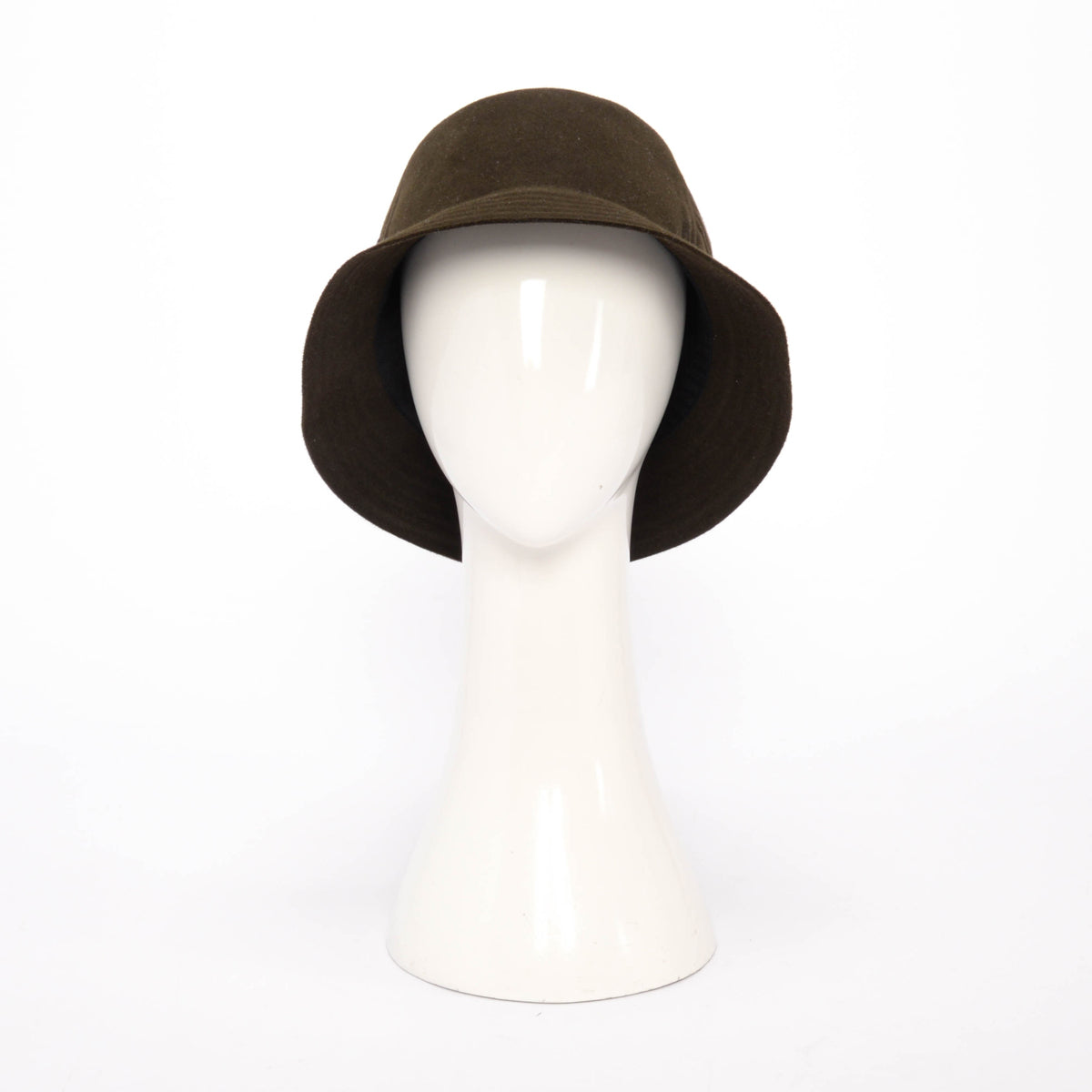 Hermes Khaki Rabbit Felt Dalton Bucket Hat