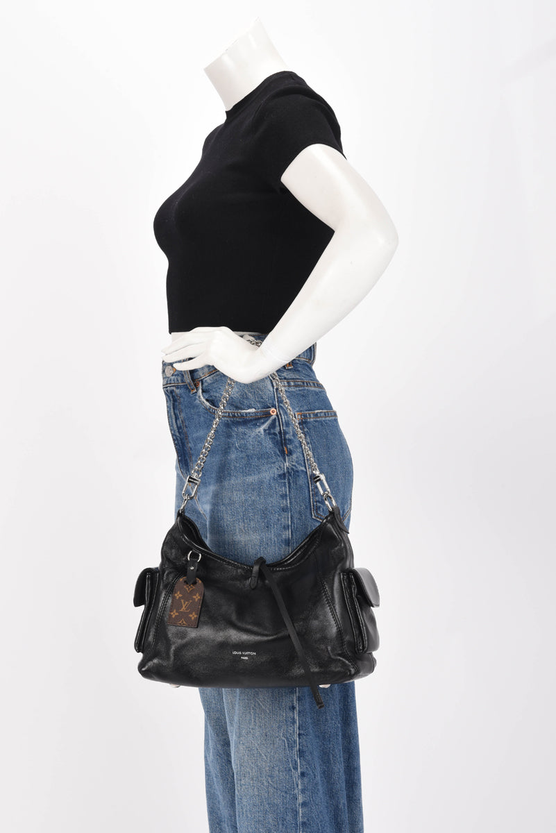 Louis Vuitton Black Lambskin CarryAll Cargo Vibe PM