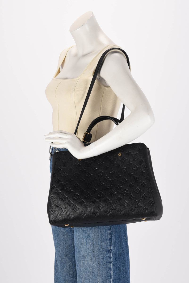 Louis Vuitton Black Monogram Empreinte Montaigne GM