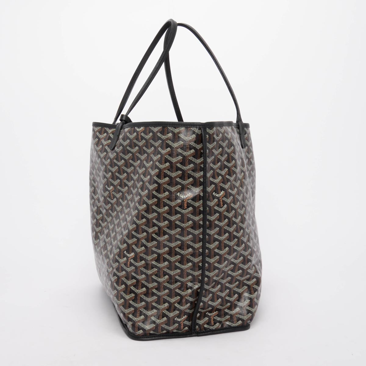 Goyard Black Leather & Goyardine Anjou GM