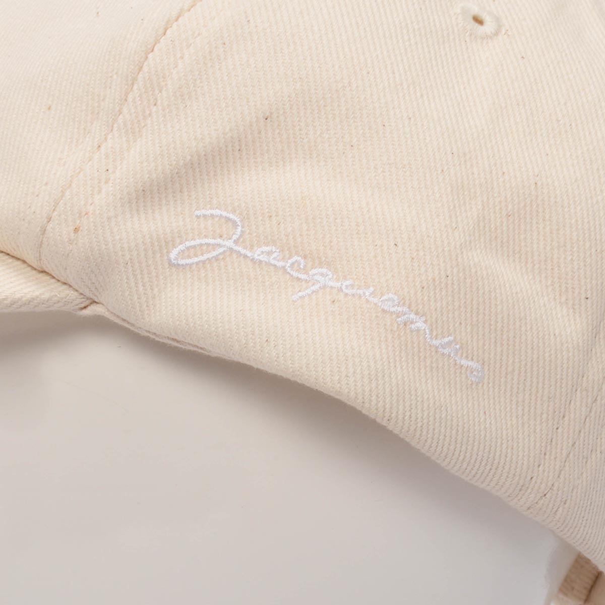 Jacquemus Cream Canvas La Casquette Jacquemus Cap