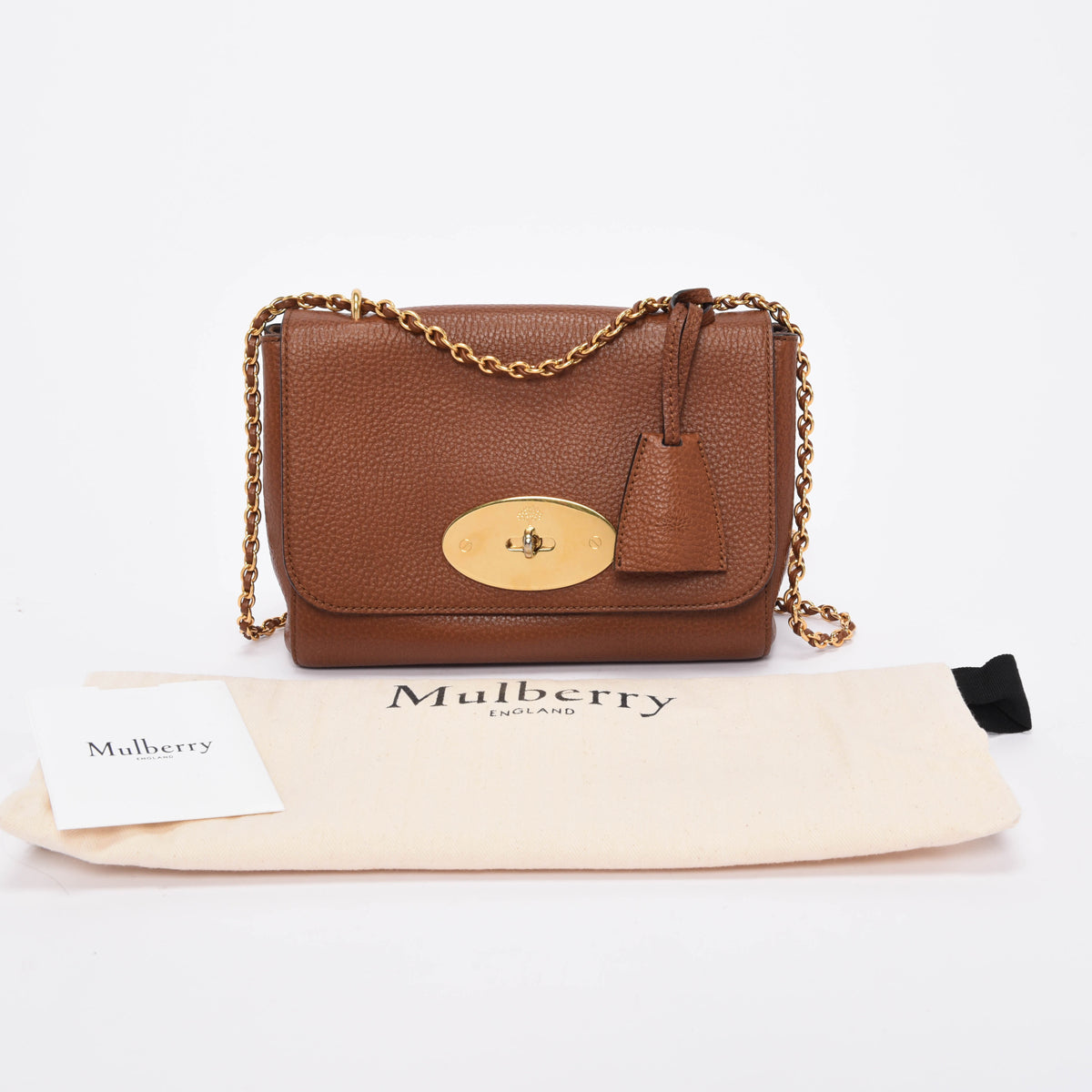 Mulberry Oak Grained Leather Small Lily Bag
