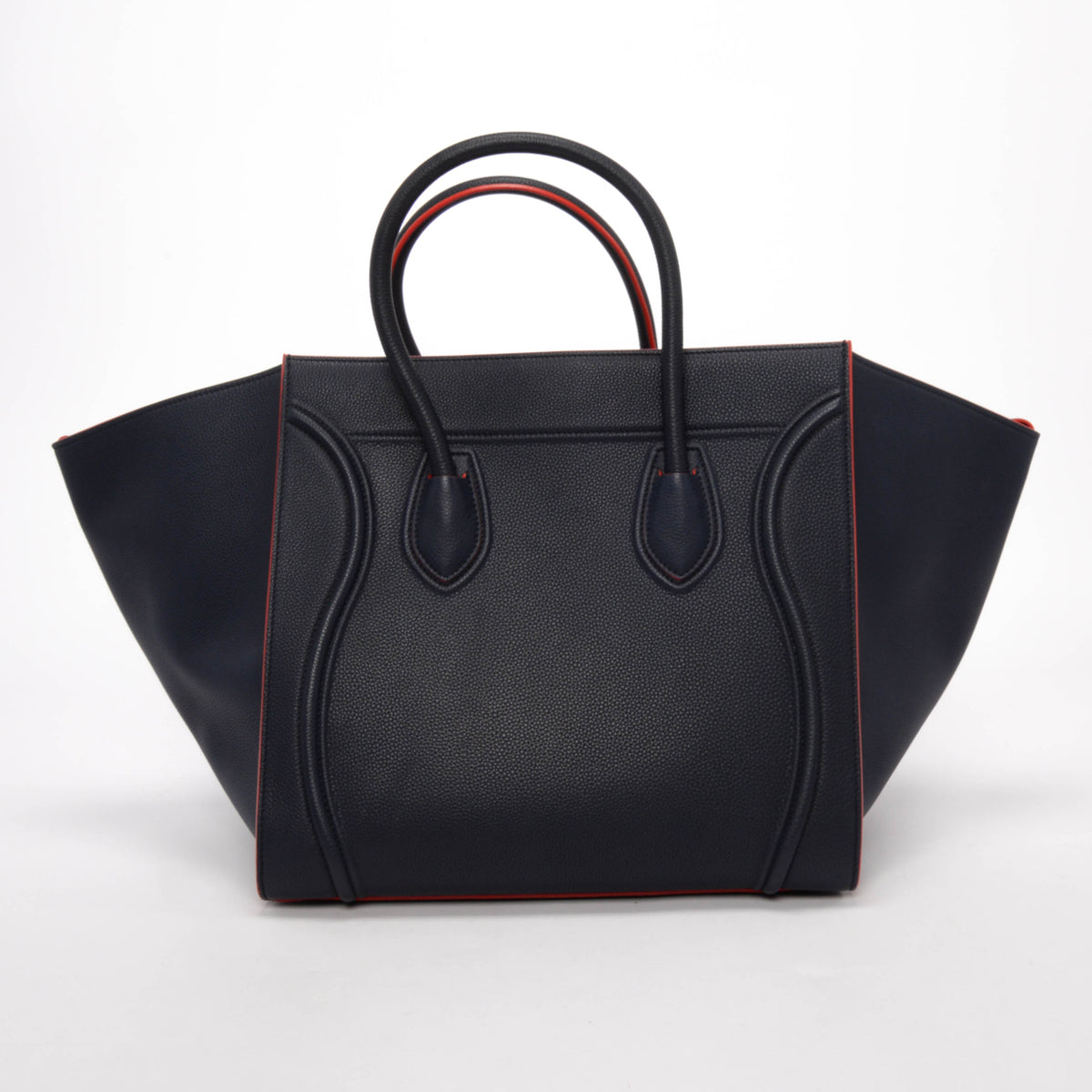 Celine Navy & Red Bullcalf Medium Phantom Luggage Tote