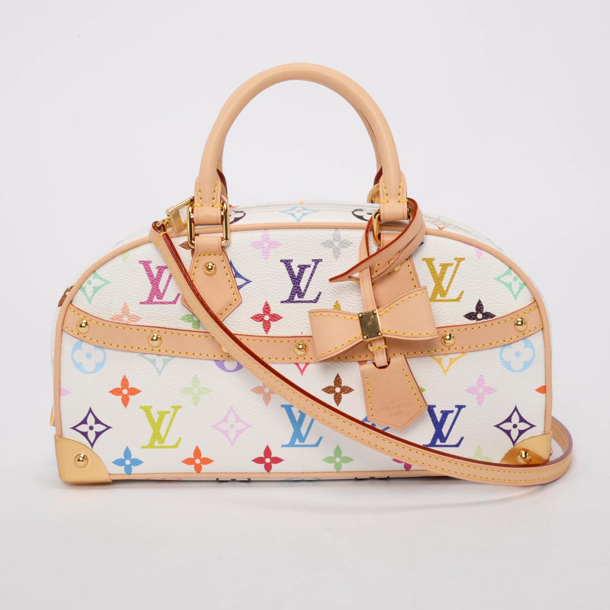 Louis Vuitton x TM White Multicolore Monogram East West Bag