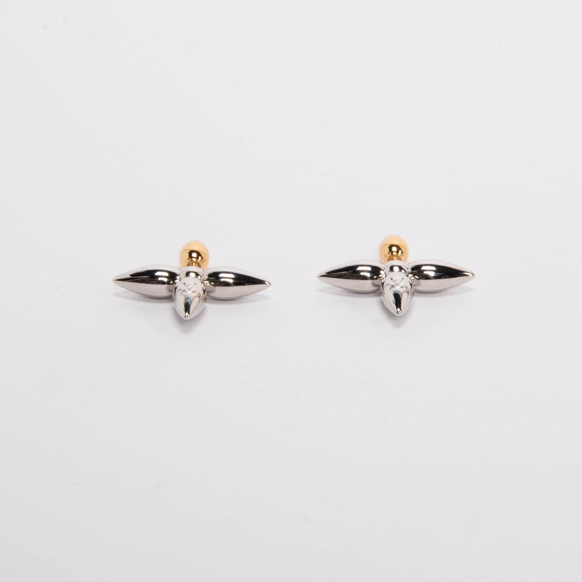 Louis Vuitton Silver & Gold Metal Louisette Earrings